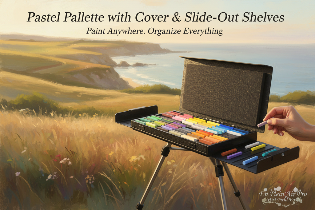 Pastel Plein Air Palette with Cover and Two Slide Out Shelves – En