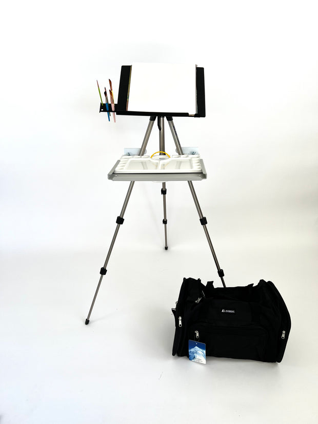 Watercolor plein air easel - a simple solution for a lightweight easel. 
